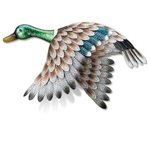 New Regal's Metal Mallard Wall Decor/Garden Art - Wing Down